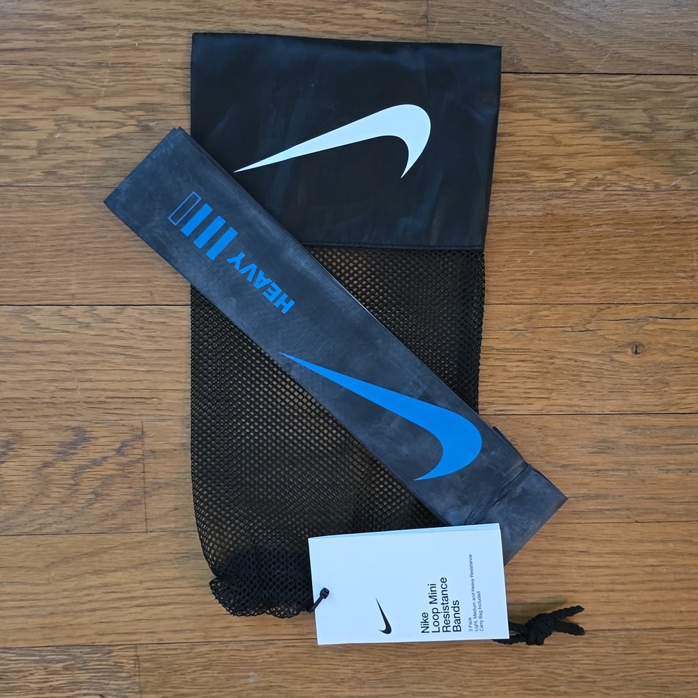 NIKE BRAND LOOP MINI RESISTANCE BANDS:  LIGHT, MEDIUM, AND HEAVY